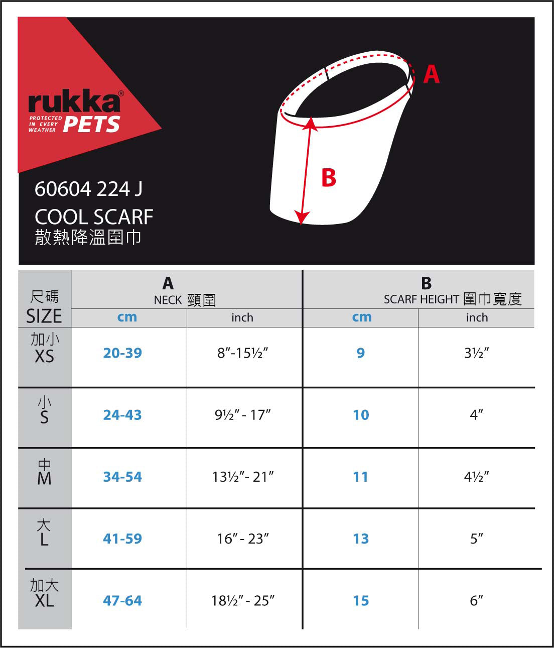 Rukka Pets Cool 散热围巾