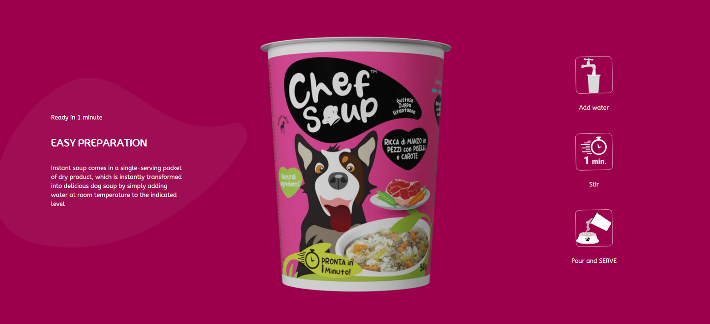Chef Soup 牛肉、胡萝卜和豌豆 25 克