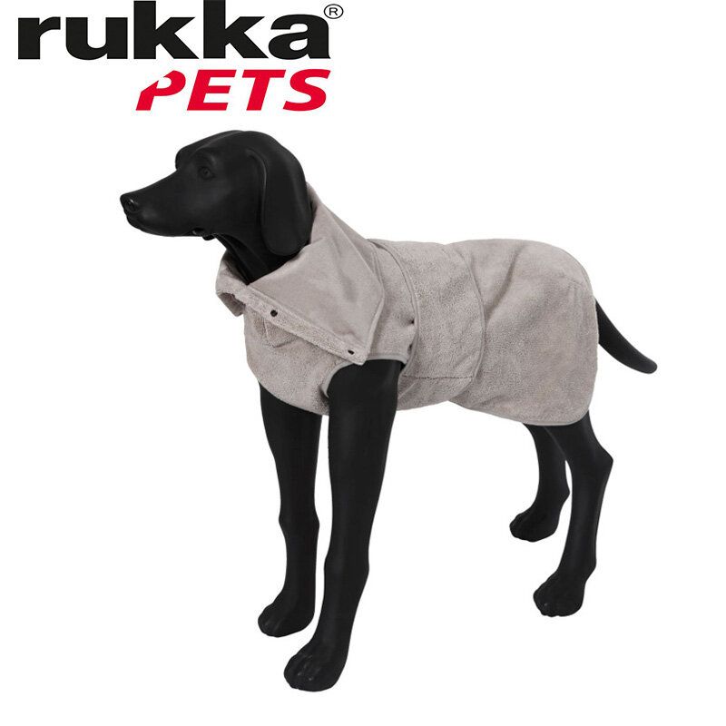 Rukka Pets 超细纤维宠物浴衣 米色