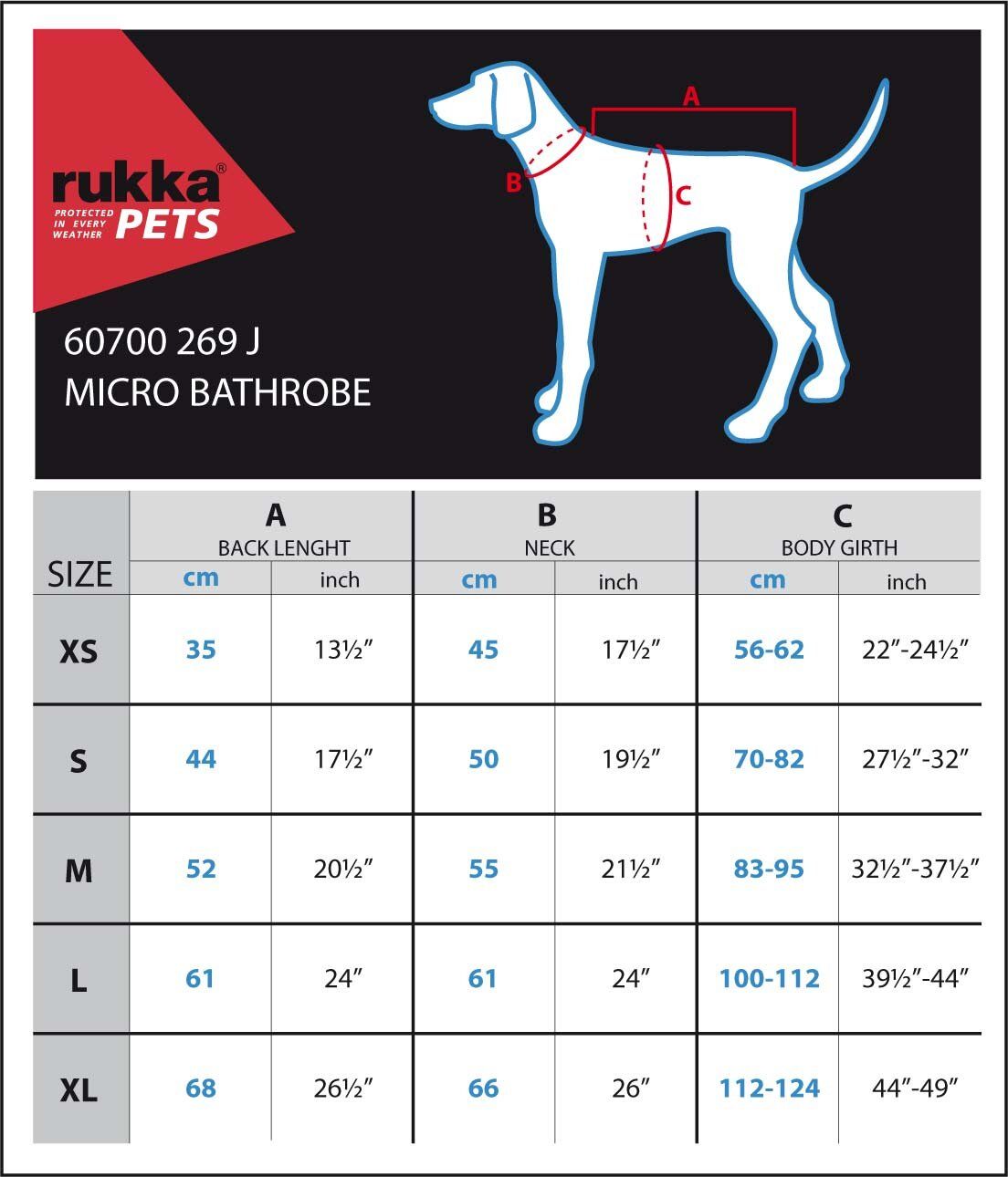 Rukka Pets 超细纤维宠物浴衣 米色