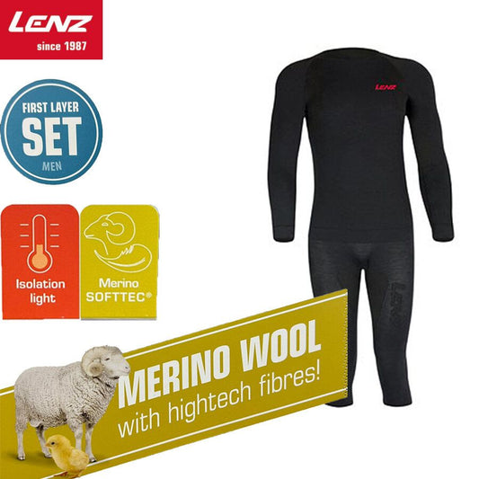 Lenz Merino Wool Thermal Set Women Performance Baselayer (Round Neck/ 3/4Pants)