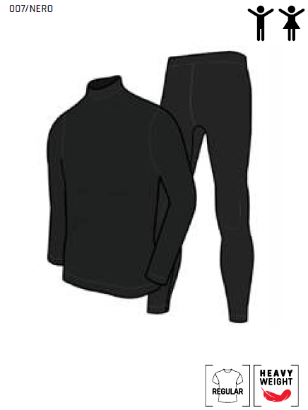 Mico Warm Control Kids Mock Neck Shirt + Long Tight Pants Set