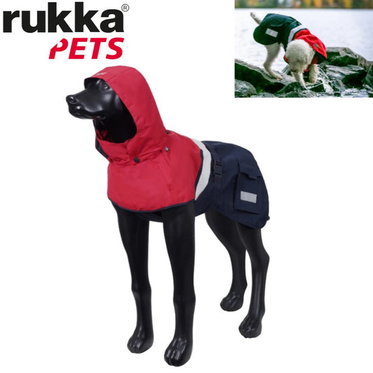 Rukka Pets Wavy 寵物雨衣 辣椒紅色