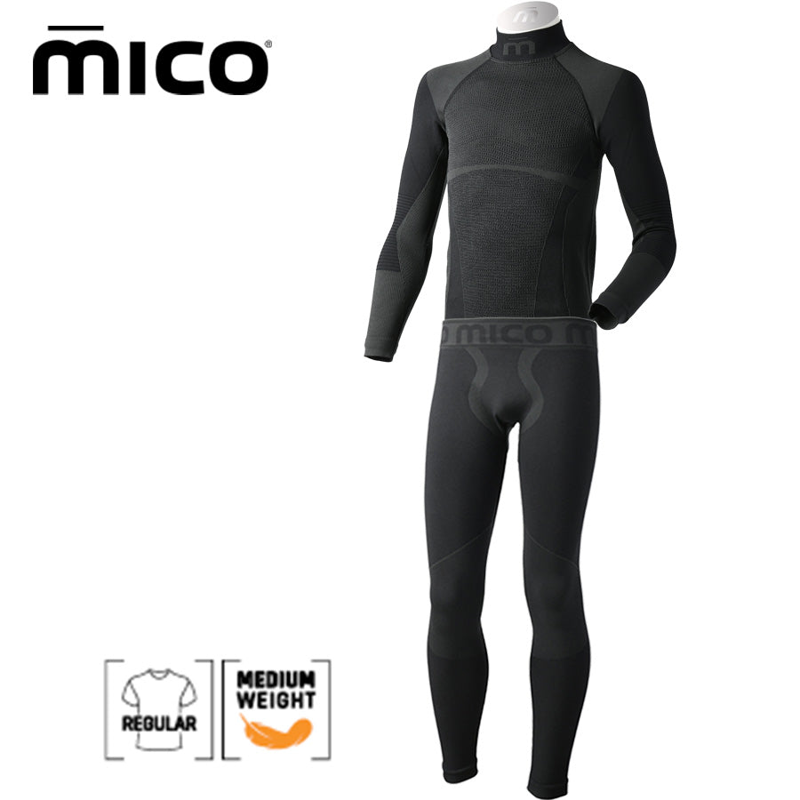 Mico Warm Control Skintech Kids Shirt + Long Tight Pants Kit Set