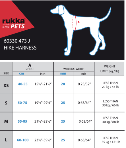 Rukka Pets Hike Harness Red