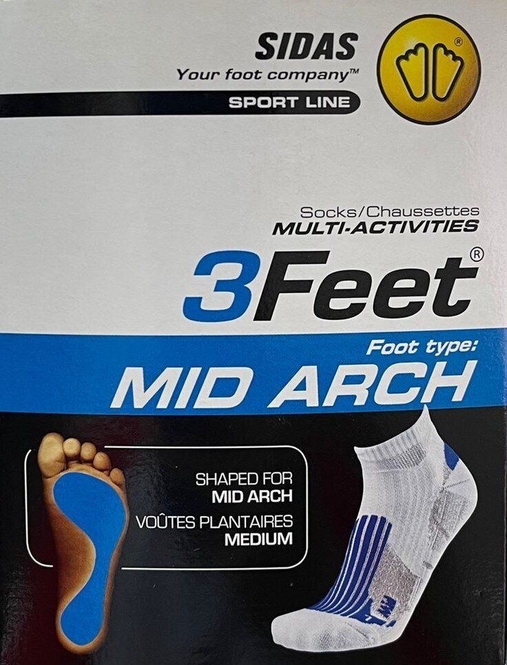 Sidas 3 Feet Mid Arch Multi-Activities Socks