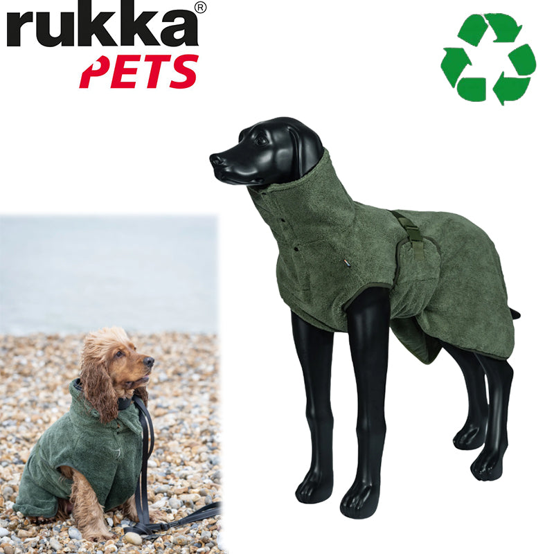 Rukka Pets Medea Eco Bathrobe Green