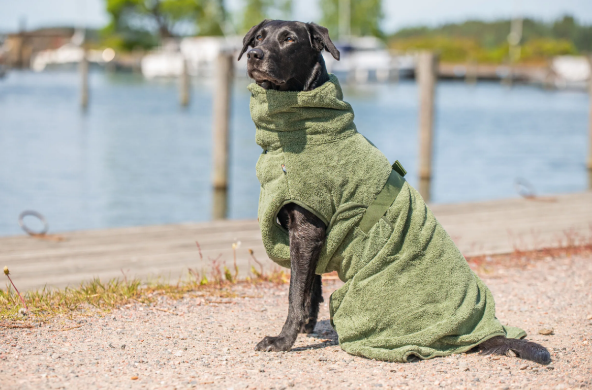 Rukka Pets Medea Eco Bathrobe Green