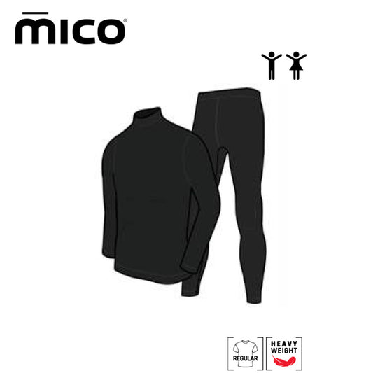 Mico Warm Control Kids Mock Neck Shirt + Long Tight Pants Set