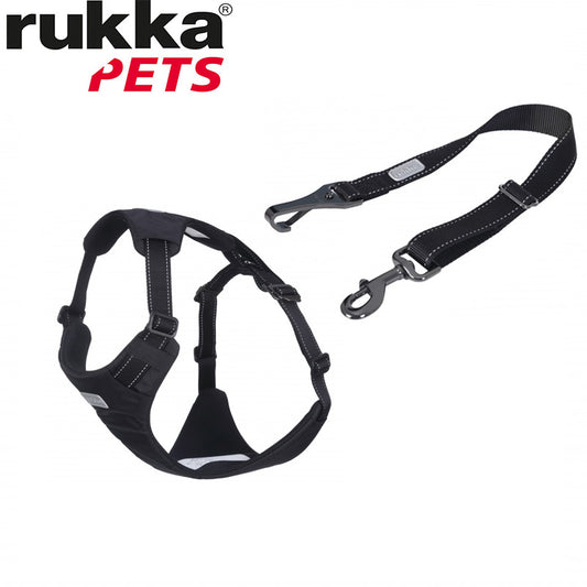 Rukka Pets Car Safety Pet Harness & Car Safety Extension Seatbelt Set