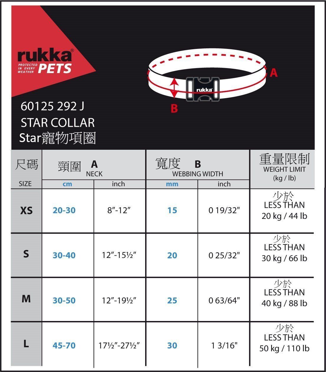 Rukka Pets Star寵物項圈