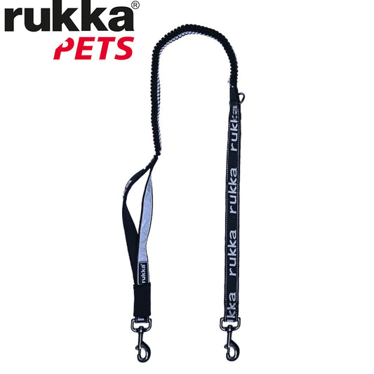 Rukka Pets Hike Running Leash Black Grey