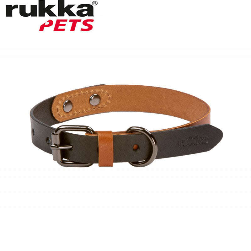 Rukka Pets Leather Duo 皮革双色宠物项圈